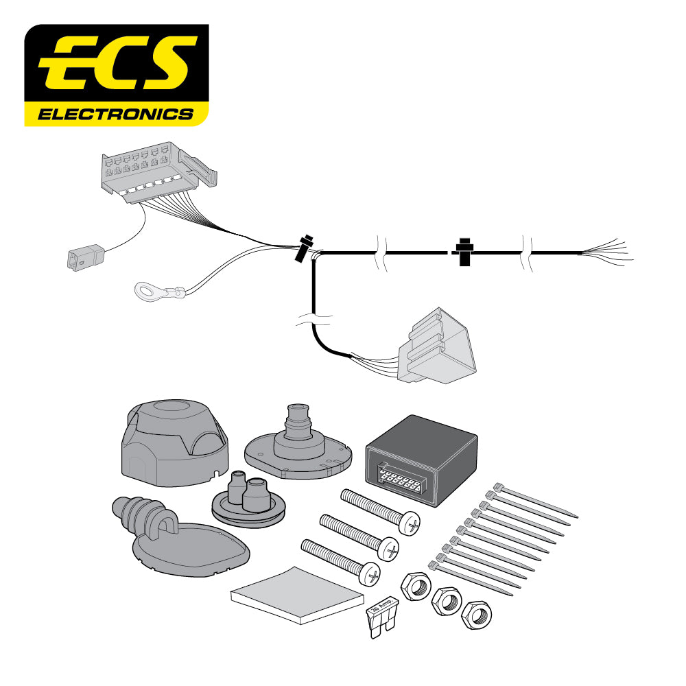 7 Pin Car Specific Wiring Harness For Audi Q3 SUV 2011 To 18