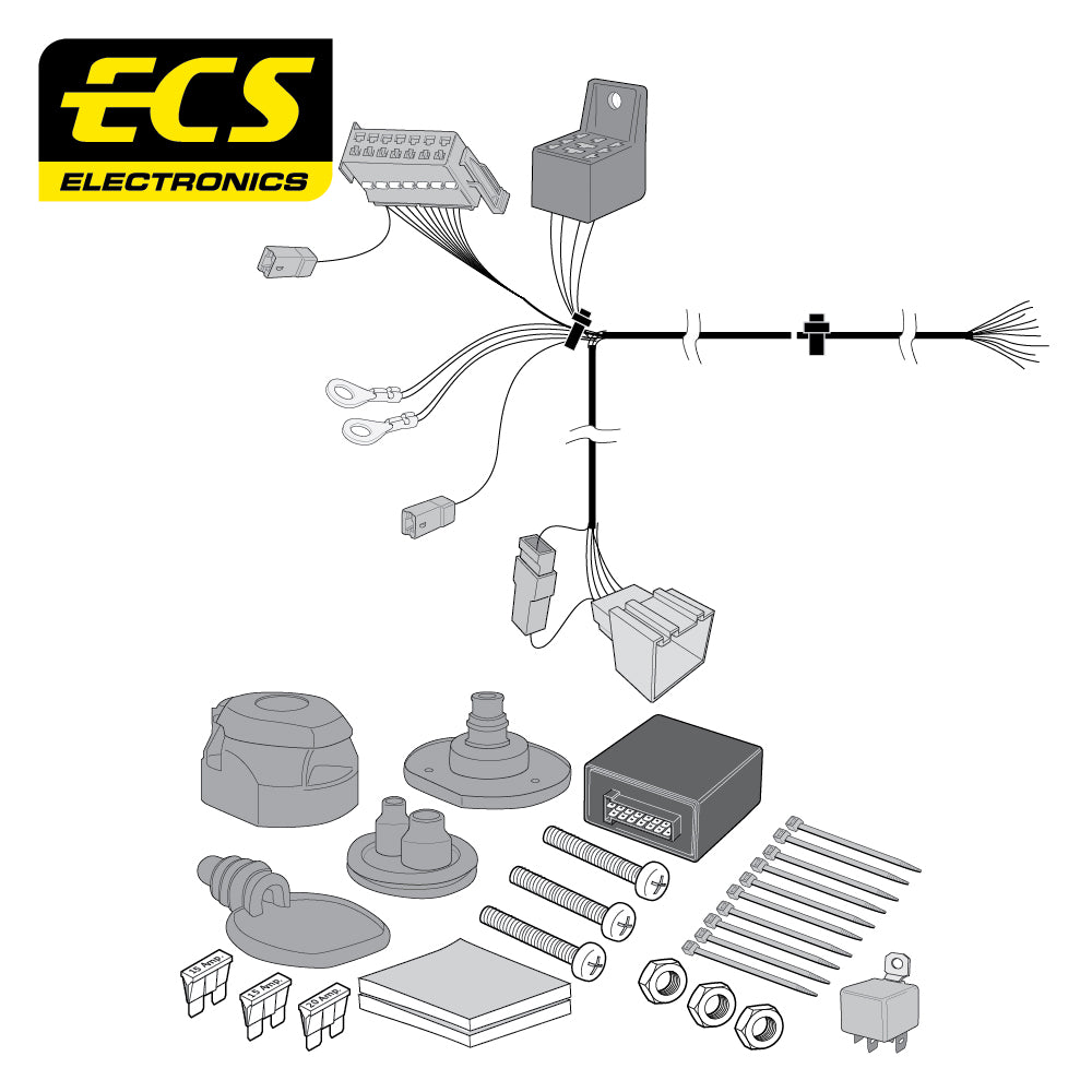 13 Pin Car Specific Wiring Harness For Audi Q3 SUV 2011 To 18