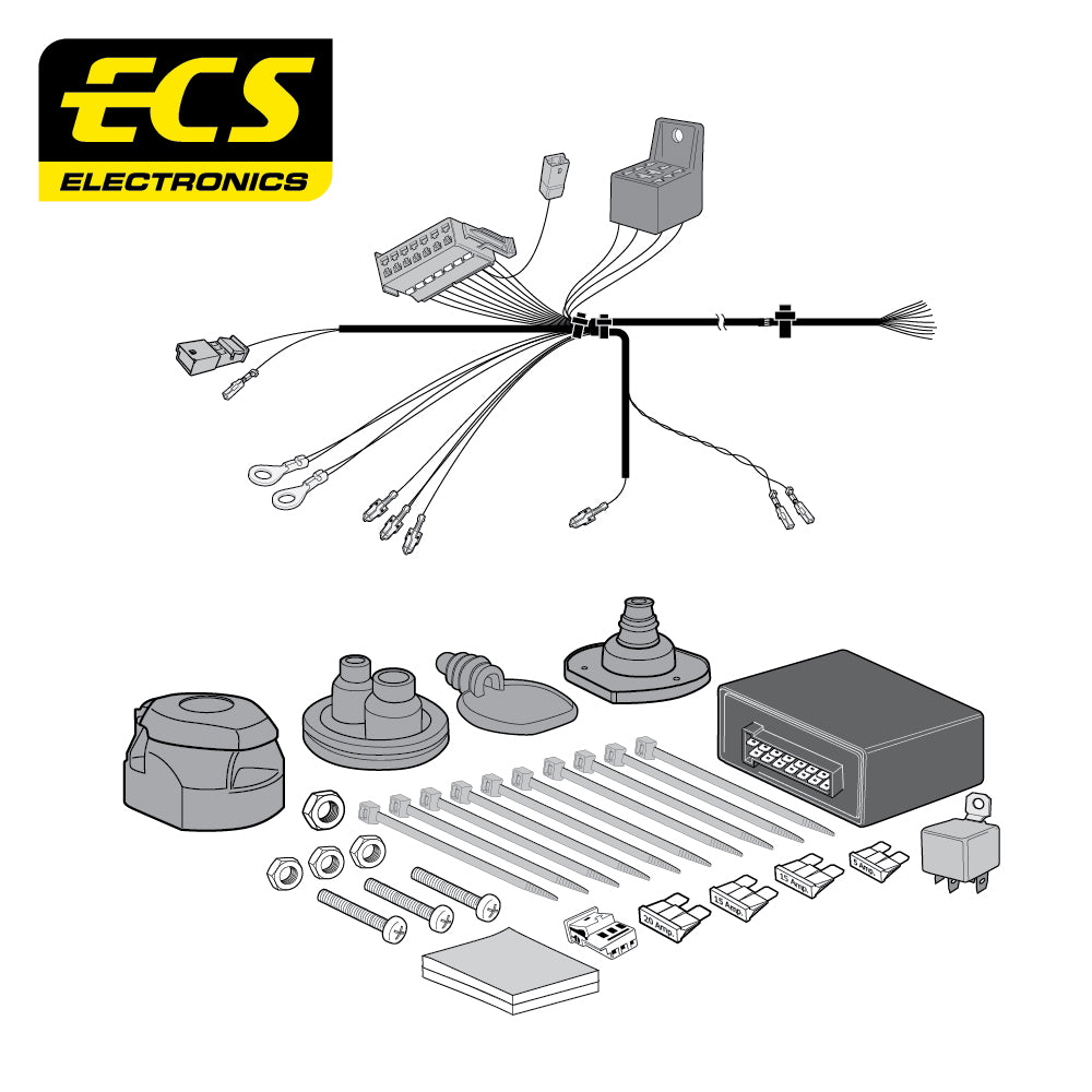 13 Pin Car Specific Wiring Harness For Audi A6 Avant Estate 2015 To 2018