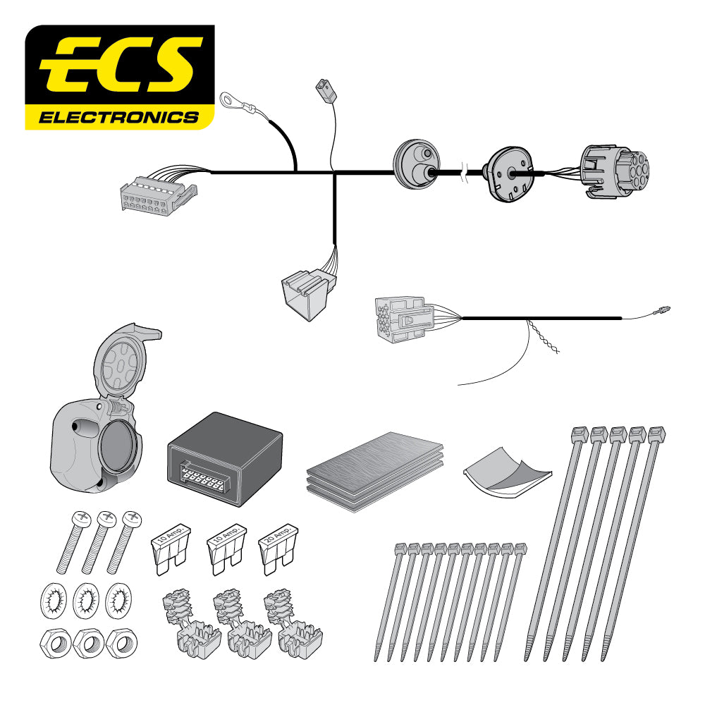 7 Pin Car Specific Wiring Harness For Audi A4 Saloon 2007 To 2015