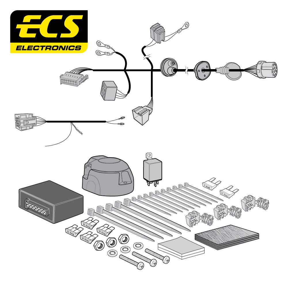 13 Pin Car Specific Wiring Harness For Audi A4 Avant Estate 2008 To 2015