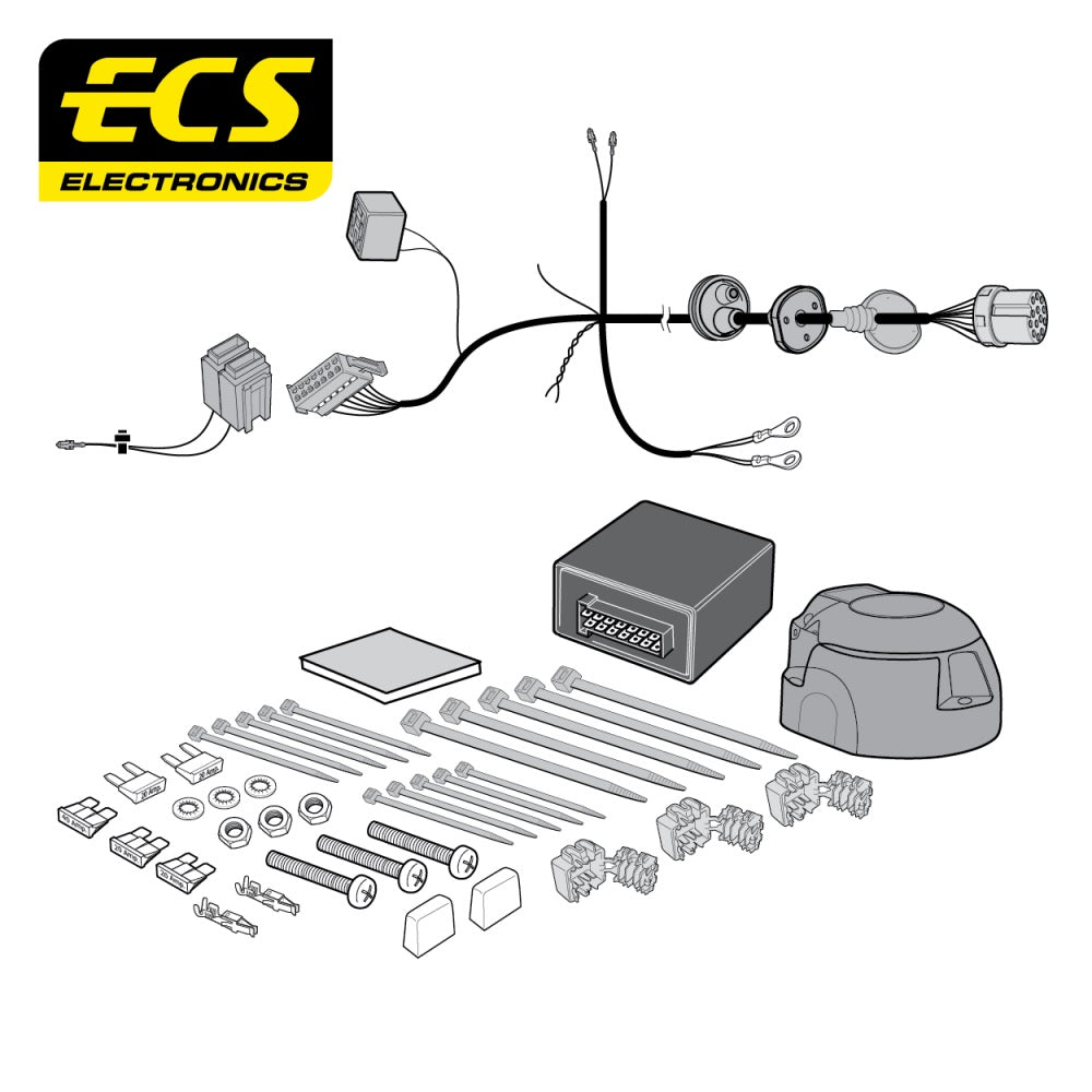 ECS 13 Pin Car Towbar Electrics Wiring Kit Fits For Audi Q7 SUV 2006-2015