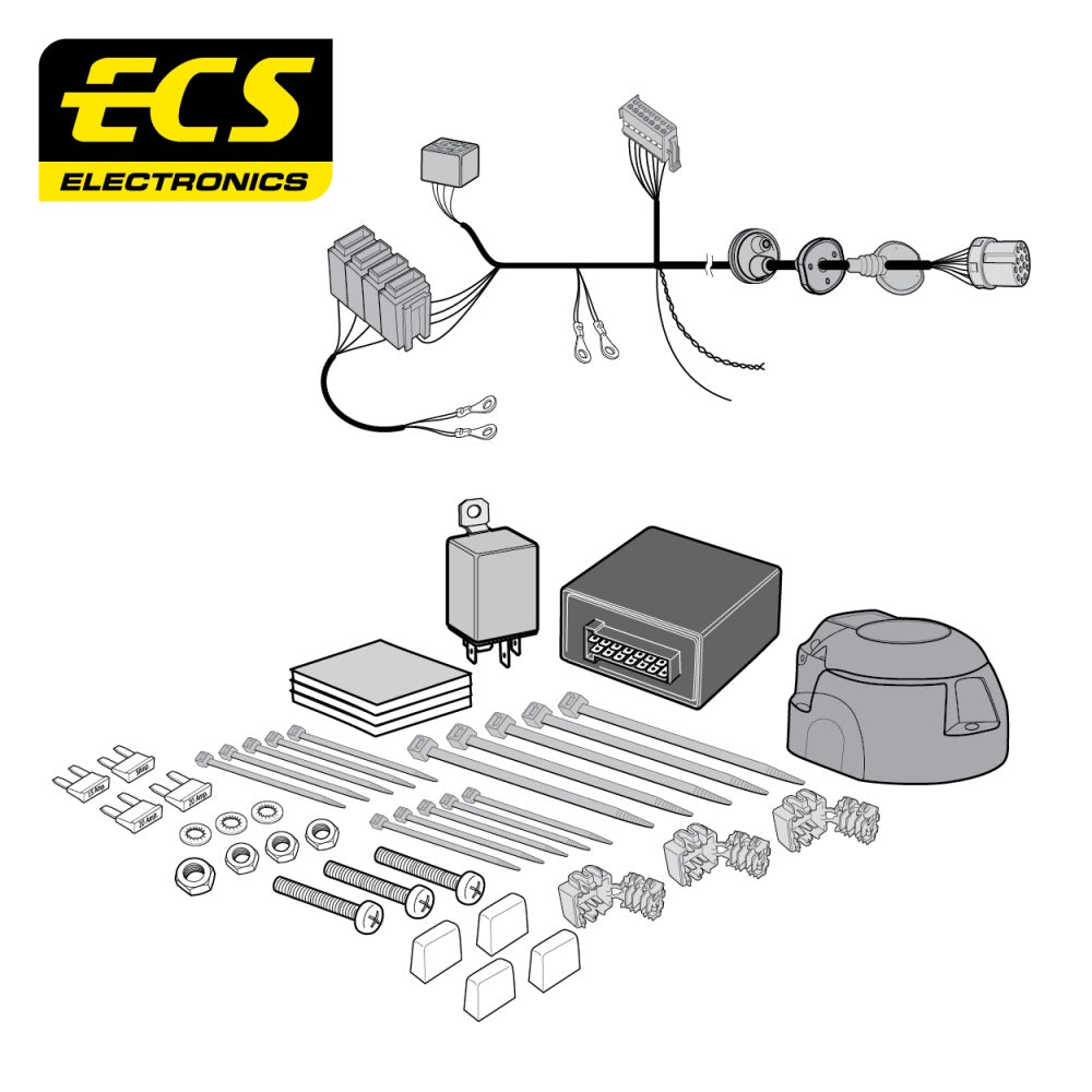 ECS 13 Pin Car Towbar Electrics Wiring Kit For Audi A6 Saloon 2004-2011