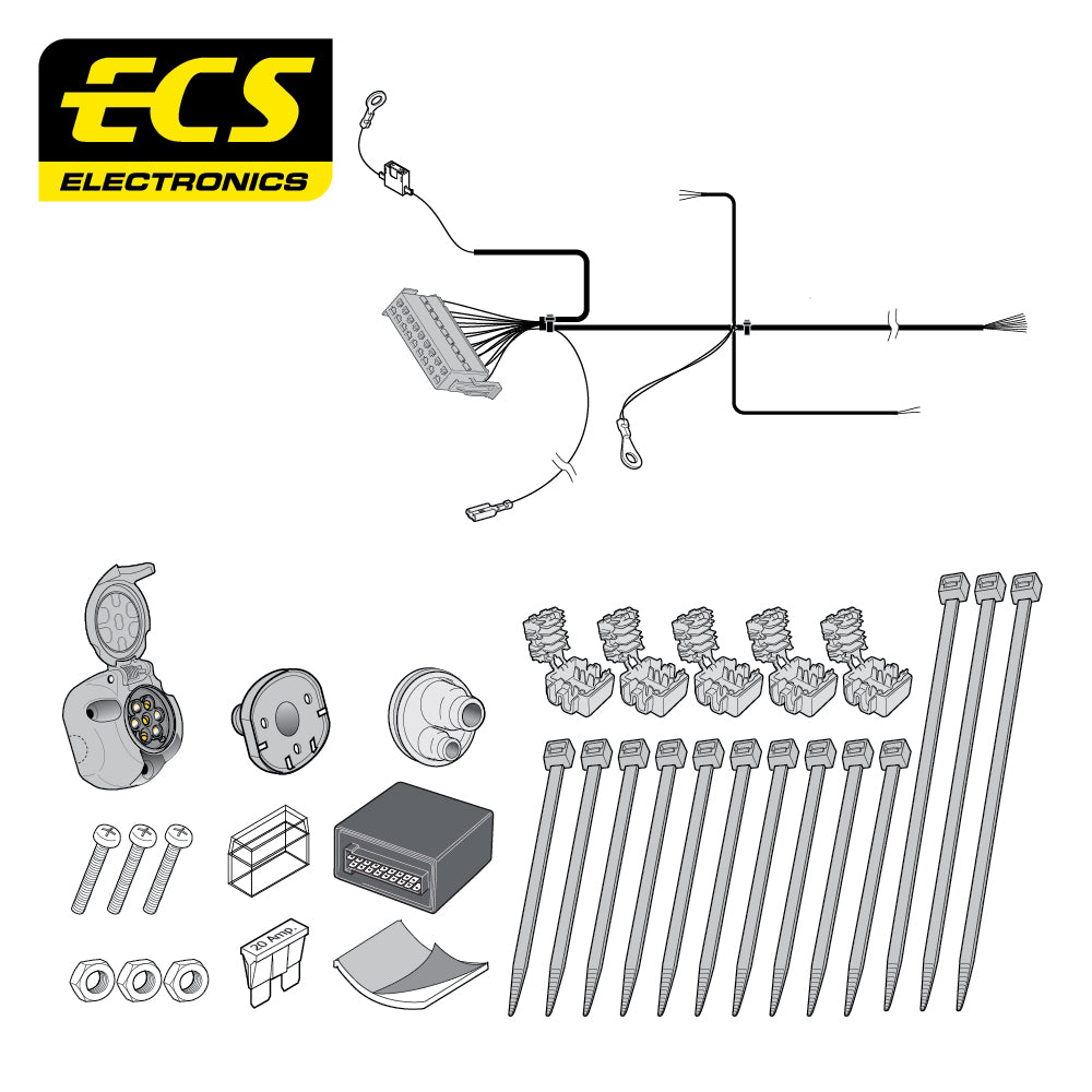 7 Pin Car Specific Wiring For BMW 5 Series Touring Estate 1996 To 1999