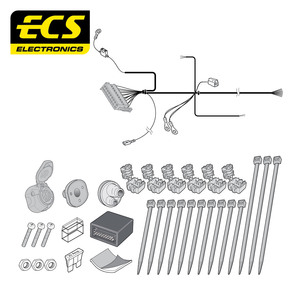 13 Pin Car Specific Wiring For BMW 5 Series Touring Estate 1996 To 1999