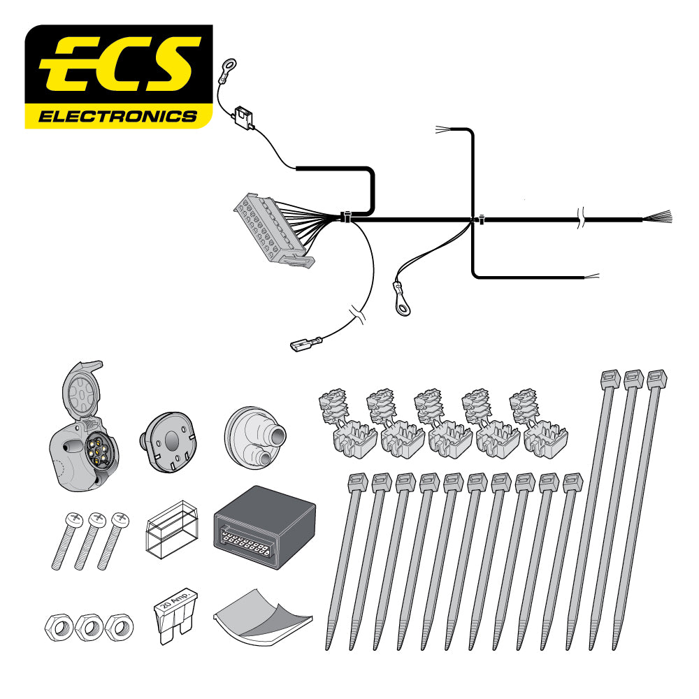 7 Pin Car Specific Wiring Harness For BMW 5 Series Saloon 2001 To 2003