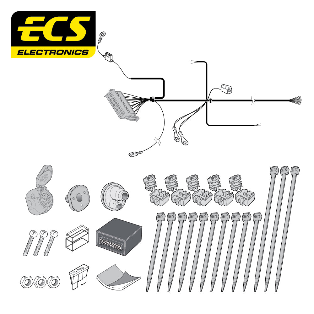 13 Pin Car Specific Wiring Harness For BMW 5 Series Saloon 2001 To 2003