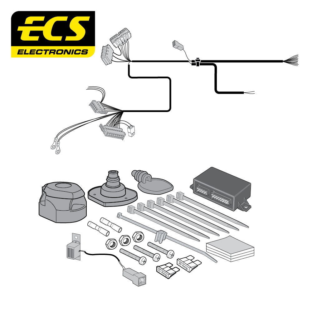 13 Pin Car Specific Wiring Harness For Jeep Grand Cherokee SUV 2011 To 2013