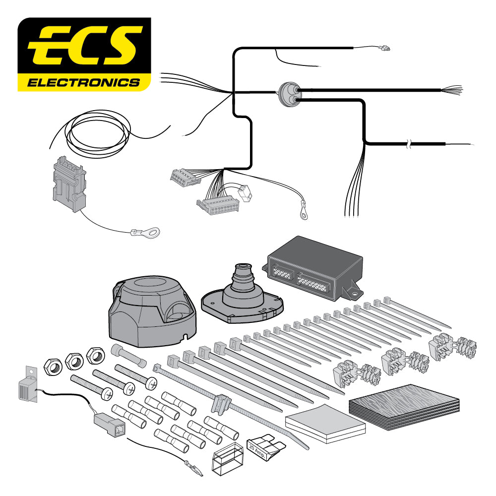 7 Pin Car Specific Wiring Harness For Jeep Grand Cherokee SUV 2013 - Onward