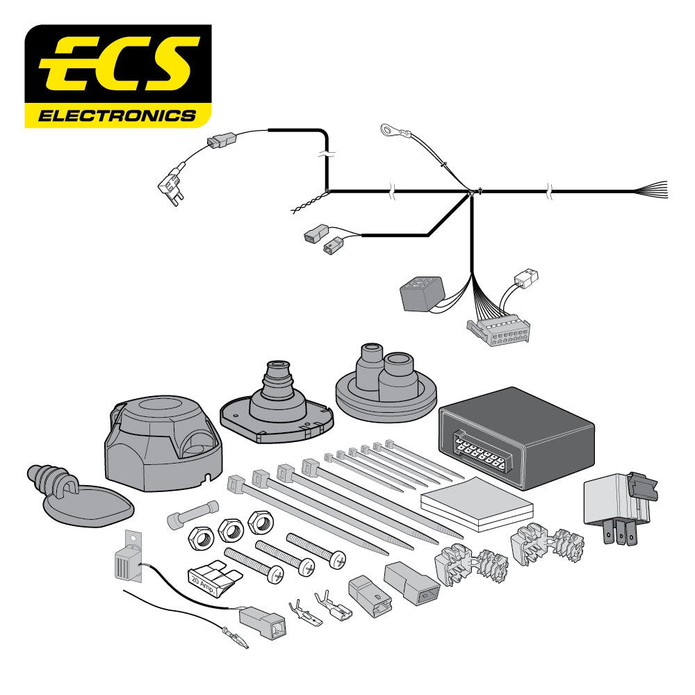 7 Pin Car Specific Wiring Harness For Jeep Cherokee SUV 2014 To 2018