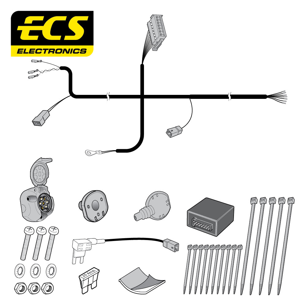 7 Pin Car Specific Wiring Harness For Citroen C3 Aircross SUV 2017 - Onwards