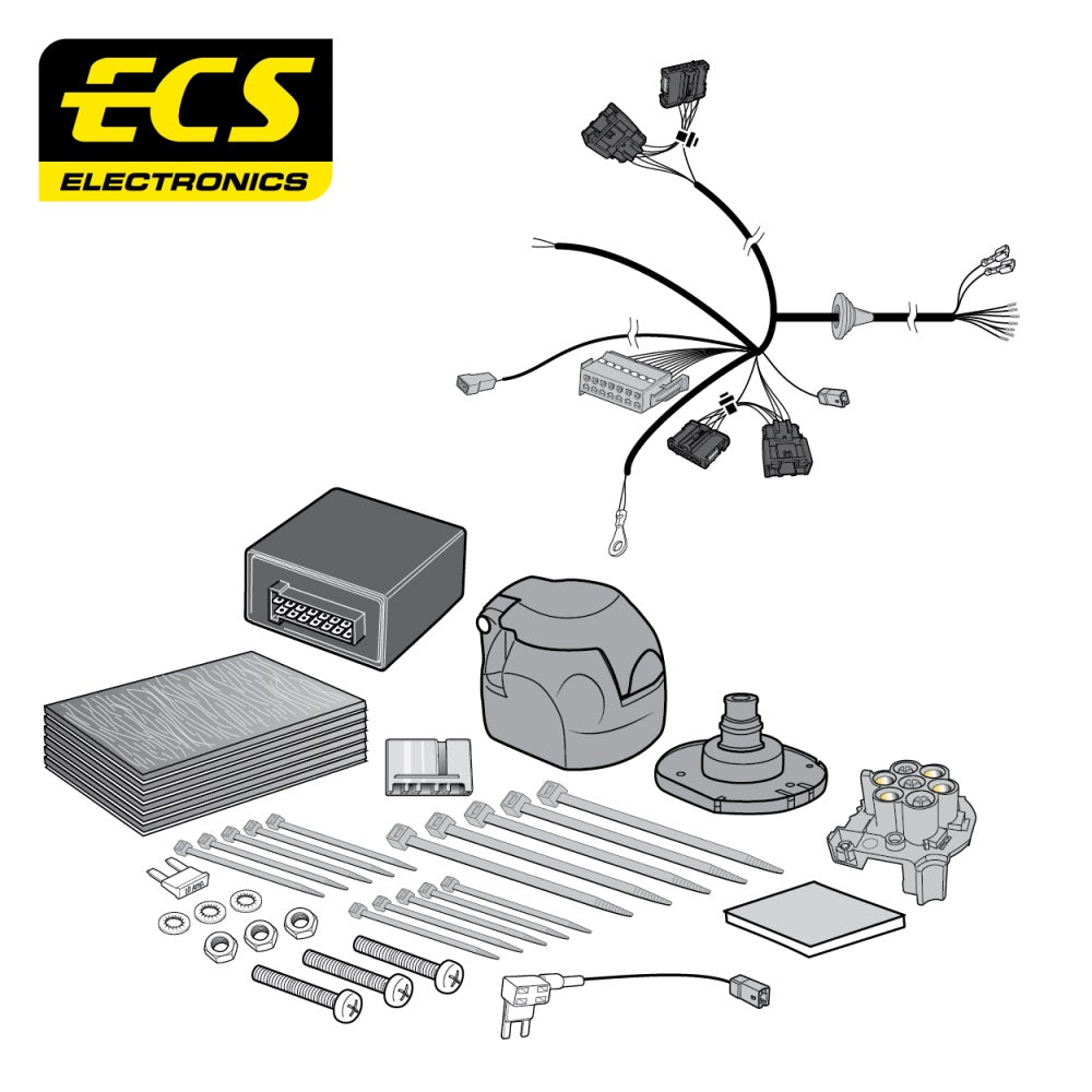 ECS 7 Pin Car Towbar Electrics Wiring Kit For Dacia Duster SUV 2010-2018