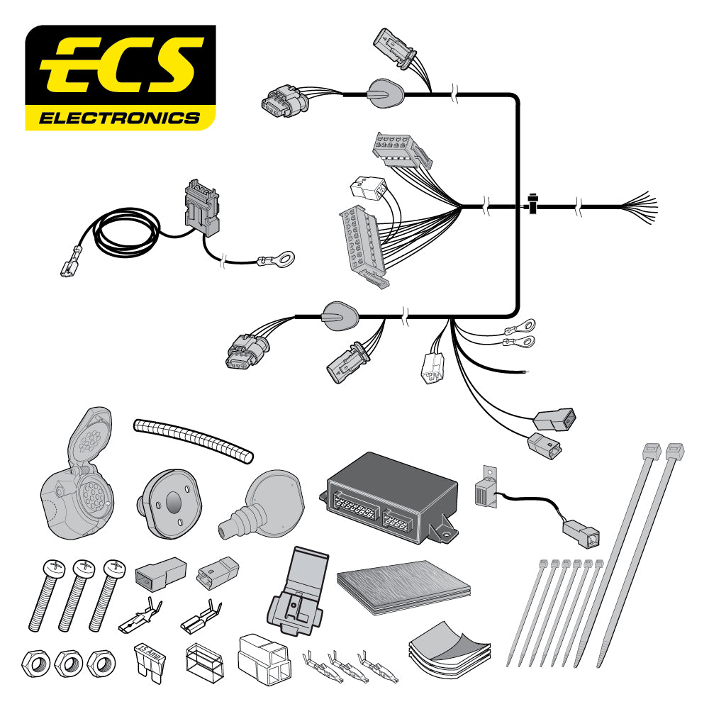 13 Pin Car Specific Wiring Harness For Fiat Panda Hybrid Hatchback 20-Forth