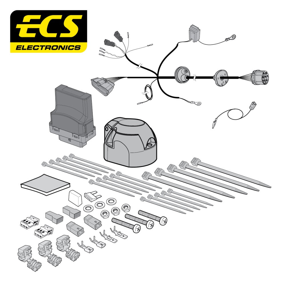 ECS 7 Pin Car Specific Towbar Wiring For Fiat Ducato 2021-On All Modifications