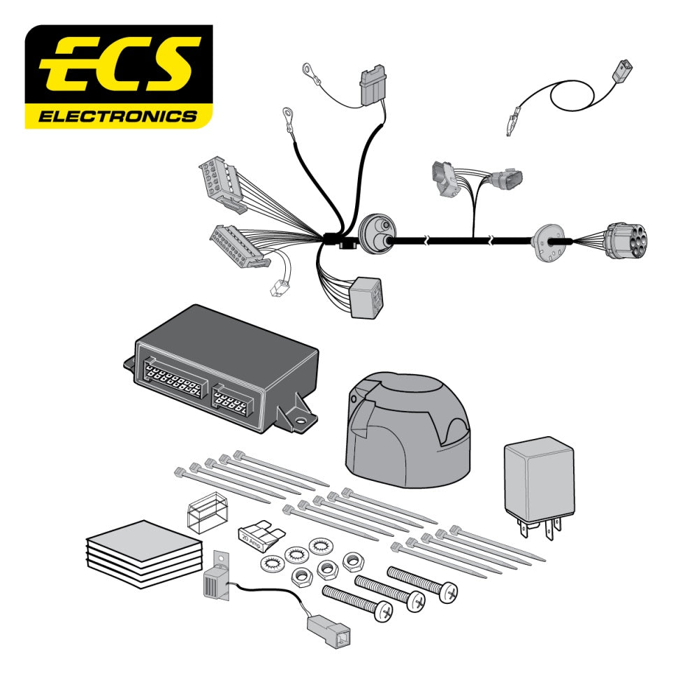 ECS 7 Pin Car Specific Towbar Wiring For Citroen Relay Chasis/Motorhome 2006-On