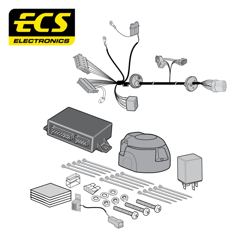 ECS 13 Pin Car Specific Towbar Wiring For Citroen Relay Chasis/Motorhome 2006-On