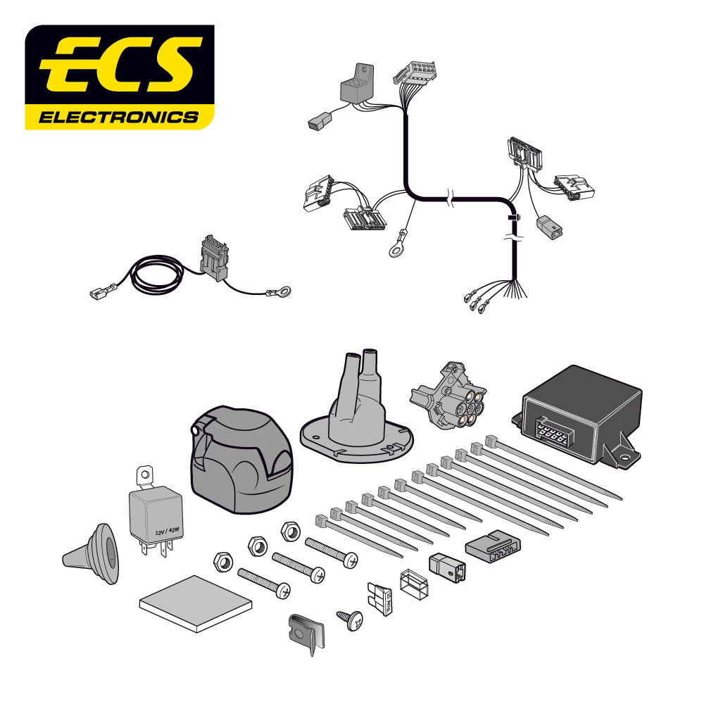 7 Pin Car Specific Wiring Harness For Ford Mondeo Estate 2001 To 2008