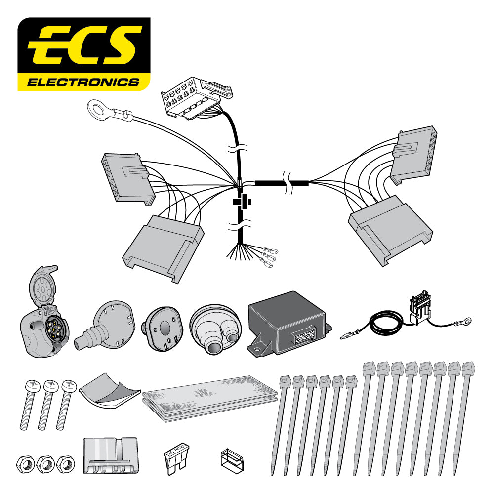 7 Pin Car Specific Wiring Harness For Ford Transit Minibus 2000 To 2014