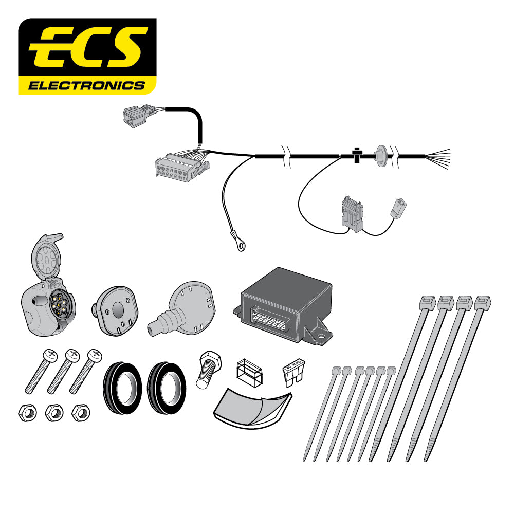 7 Pin Car Specific Wiring For Ford Mondeo 5 Door Hatchback 2007 To 2014