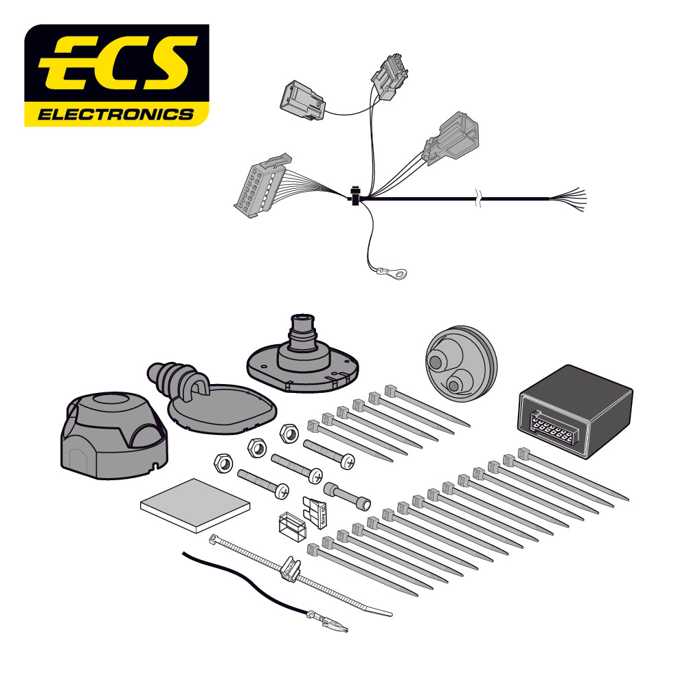 7 Pin Car Specific Wiring Harness For Ford Kuga SUV 2013 To 20