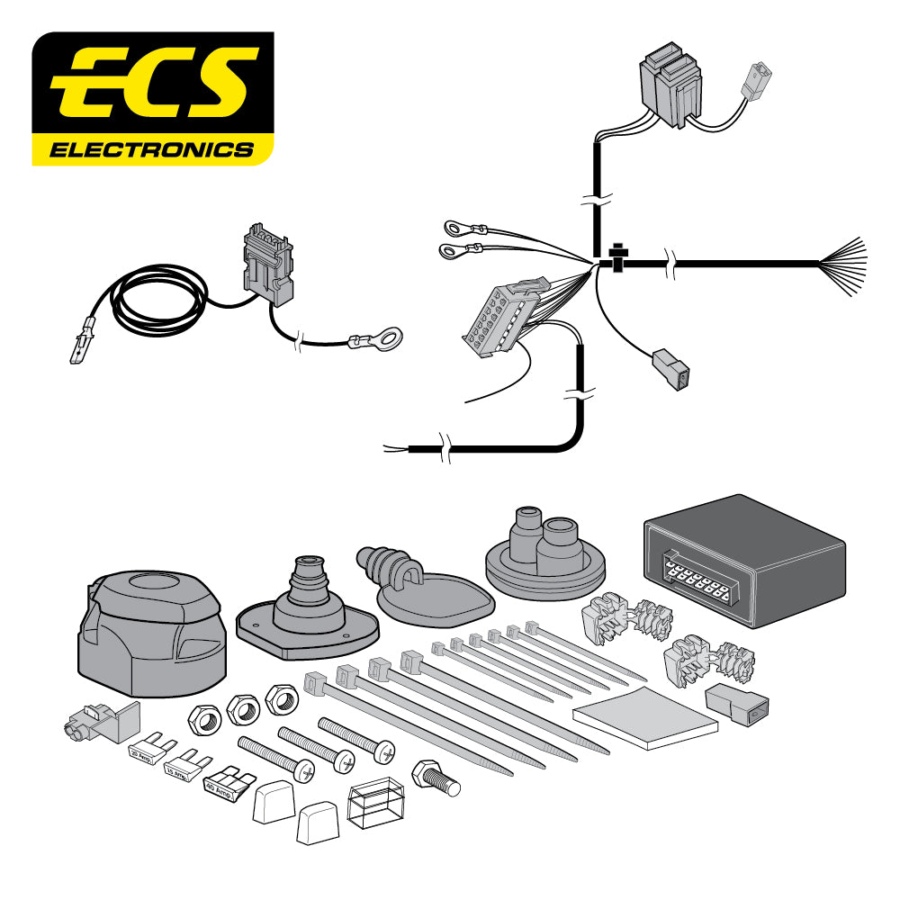 13 Pin Car Specific Wiring Harness For Ford Kuga SUV 2013 To 2020