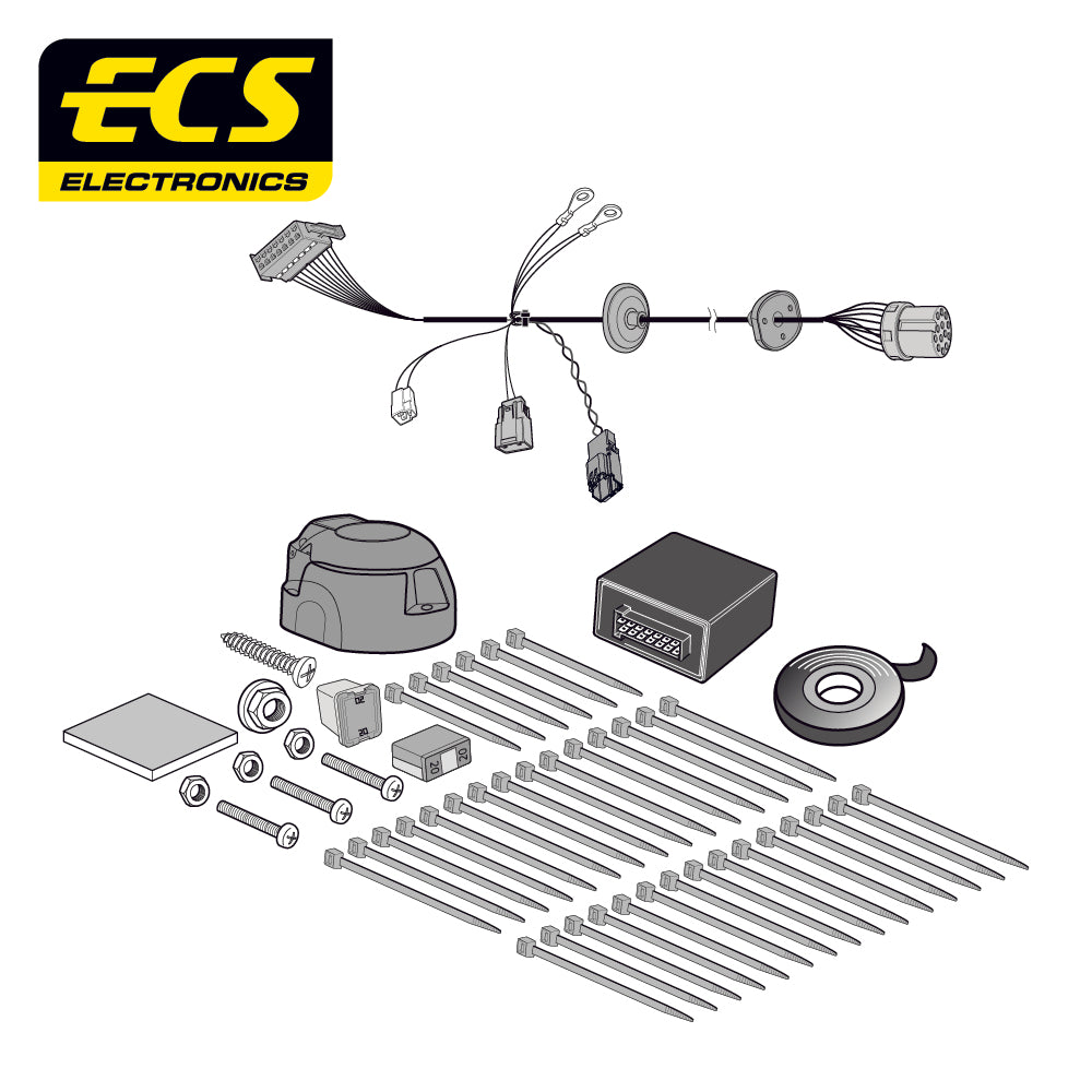 13 Pin Car Specific Wiring Harness For Ford Transit Chassis Cab 16 - Onwards