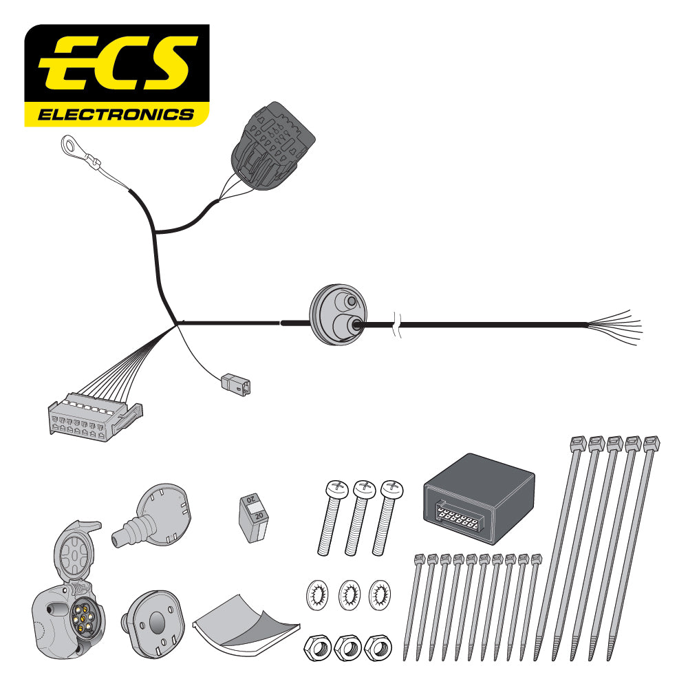 7 Pin Car Specific Wiring Harness For Ford Edge SUV 2016 - Onwards