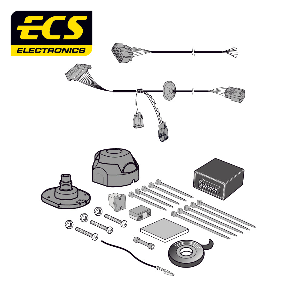 7 Pin Car Specific Wiring Harness For Ford Transit Chassis Cab 2016-Onwards