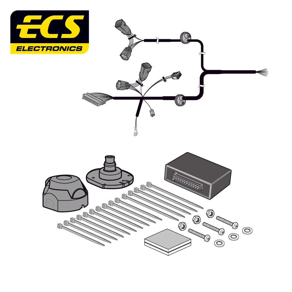 7 Pin Car Specific Wiring Harness For Ford Courier Tourneo MPV 2014-Onwards