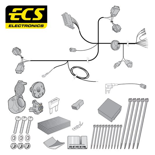 7 Pin Car Specific Wiring Harness For Ford Fiesta Hatchback 2012 To 2017