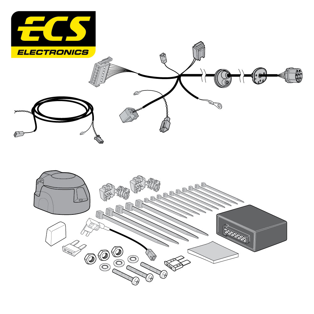 7 Pin Car Specific Wiring Harness For Ford Galaxy MPV 2015 - Onwards