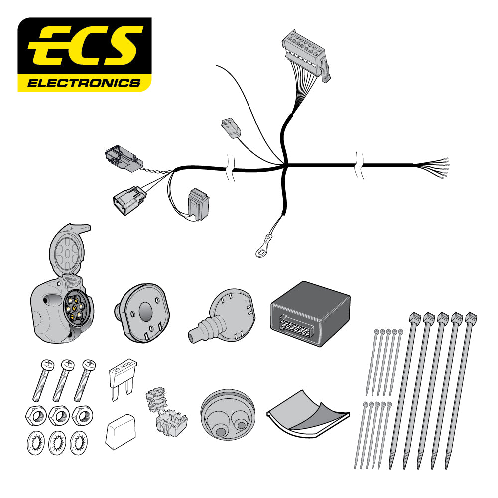 7 Pin Car Specific Wiring For Ford Ka+ 5 Door Hatchback 2018 - Onwards