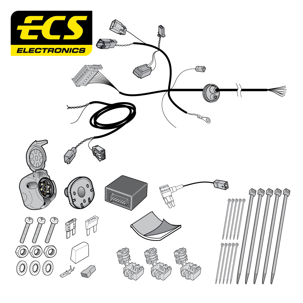 7 Pin Car Specific Wiring Harness For Ford Transit Connect Tourneo 18-Forth