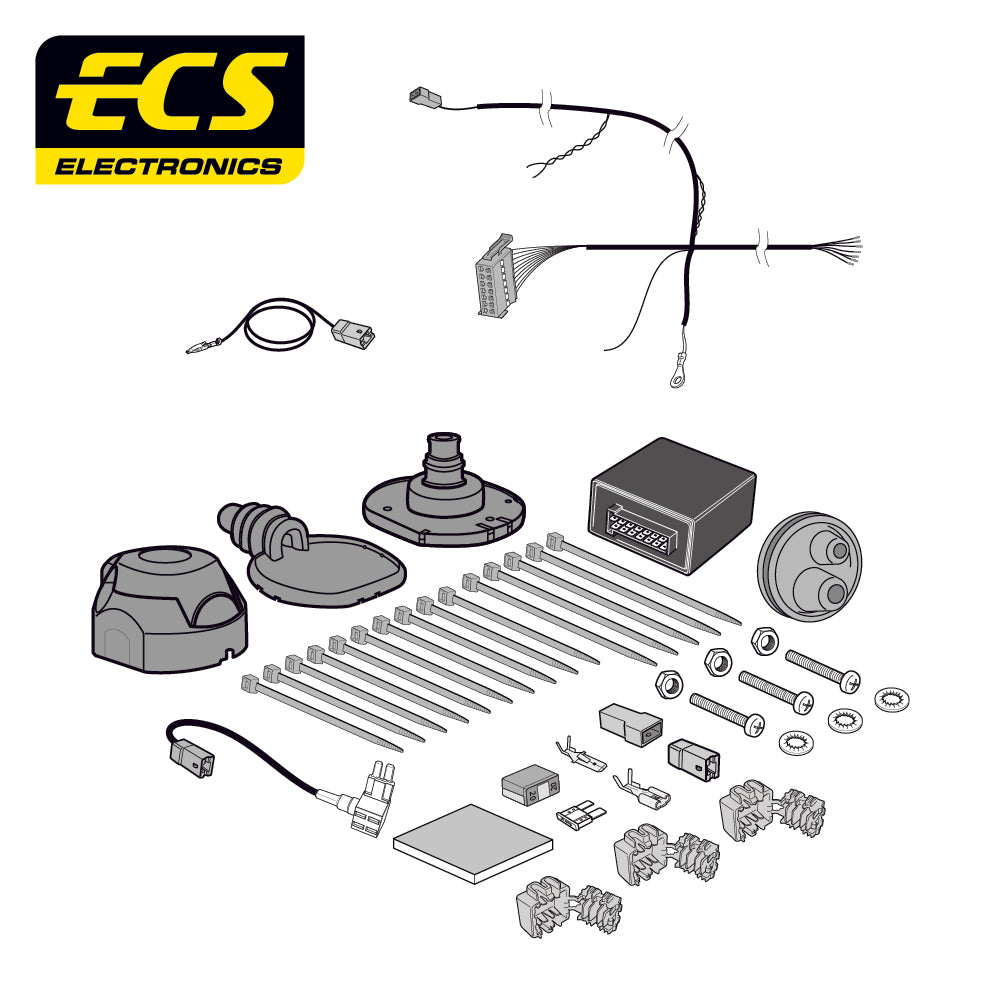 7 Pin Car Specific Wiring For Ford Fiesta 5 Door Hatchback 2017 - Onwards