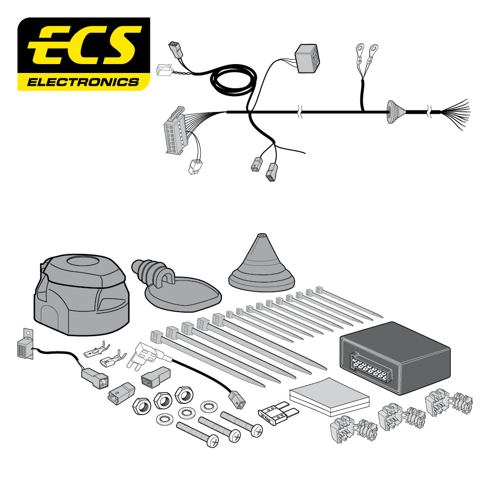 13 Pin Car Specific Wiring For Honda Civic 5 Door Hatchback 2017 - Onwards