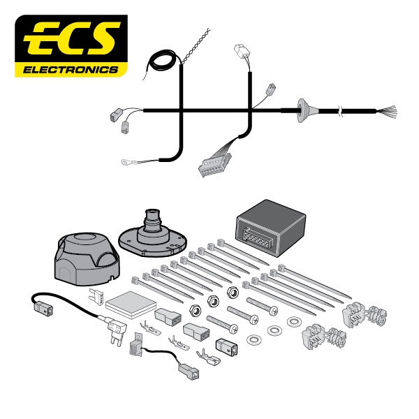 ECS 7 Pin Car Towbar Electrics Wiring Kit For Jeep Cherokee SUV 2014-2018