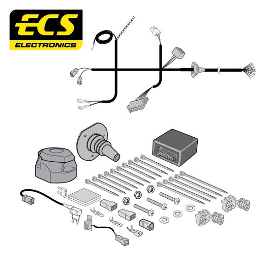 ECS 13 Pin Car Towbar Electrics Wiring Kit For Jeep Cherokee SUV 2014-2018