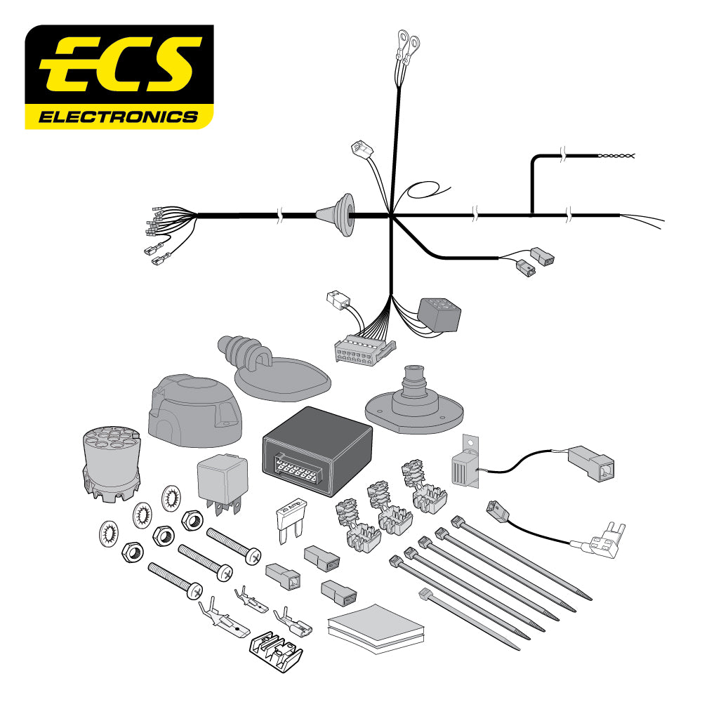 13 Pin Car Specific Wiring Harness For Jeep Cherokee SUV 2014 - Onwards