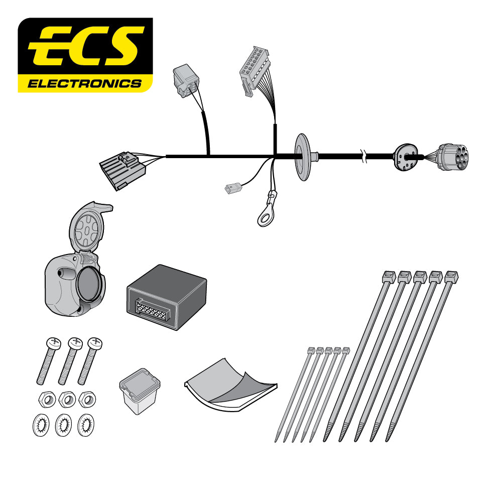 7 Pin Car Specific Wiring Harness For Jaguar XF Sportbrake 2017 - Onwards