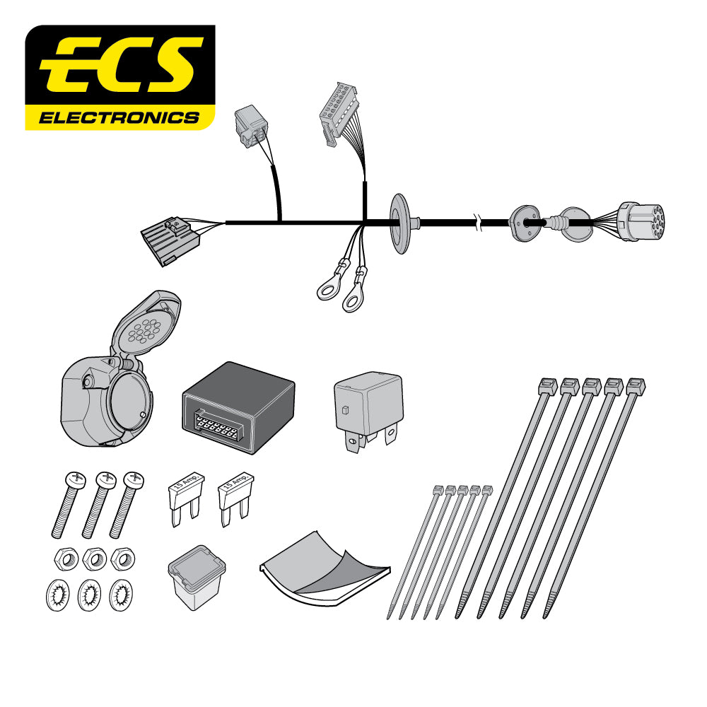 13 Pin Car Specific Wiring Harness For Jaguar XF Sportbrake 2017 - Onwards