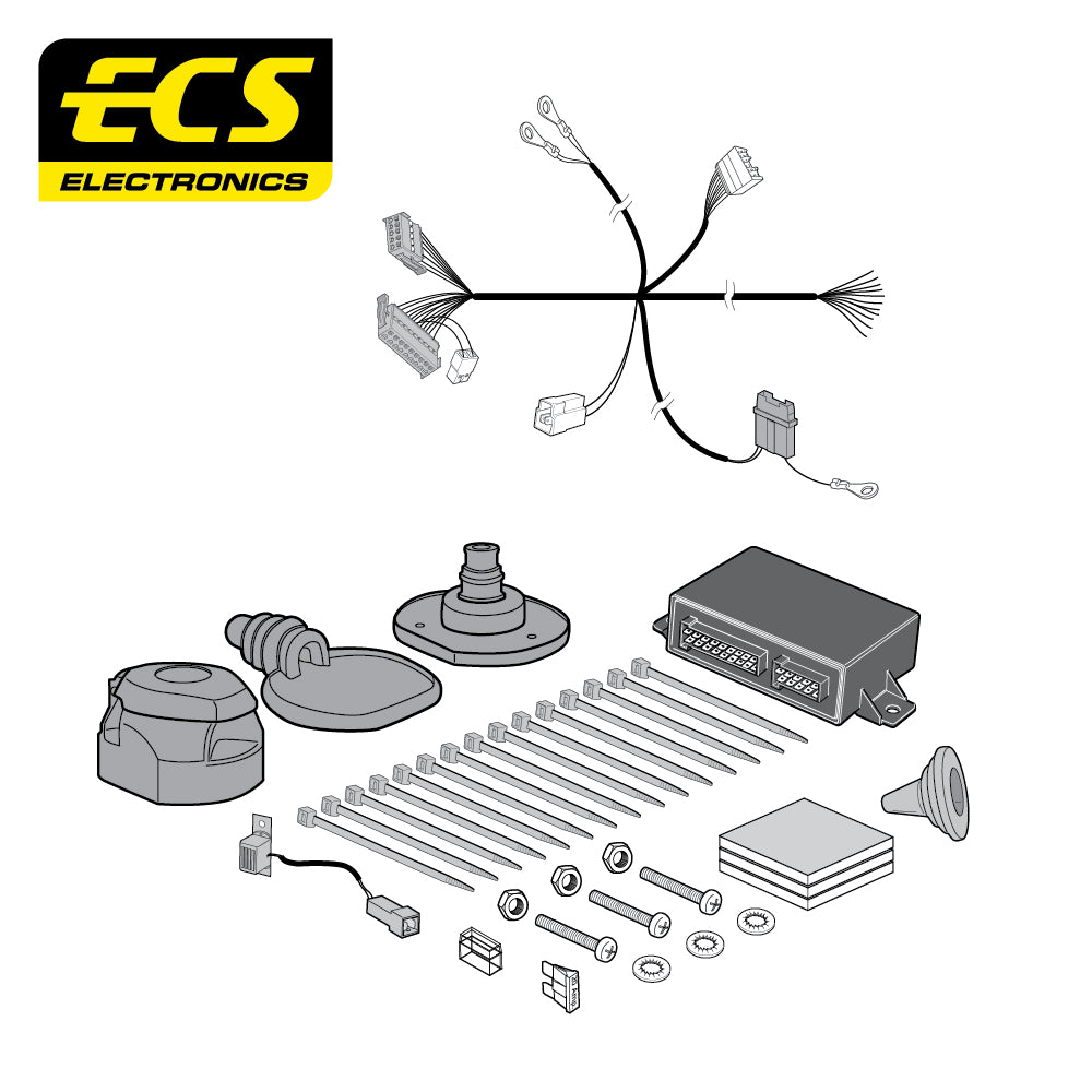 13 Pin Car Specific Wiring For Kia Stinger 5 Door Hatchback 2017 - Onwards