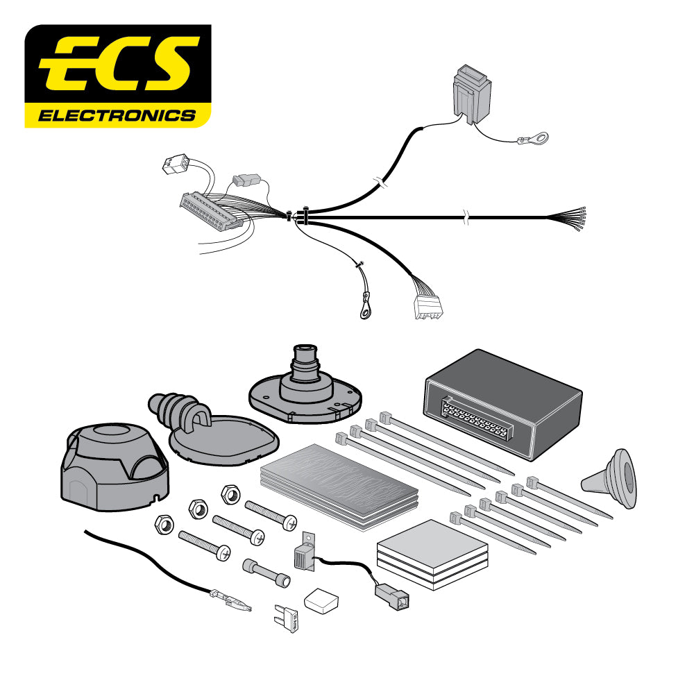 7 Pin Car Specific Wiring Harness For Kia Niro Hybrid 5 Door SUV 2016 - On