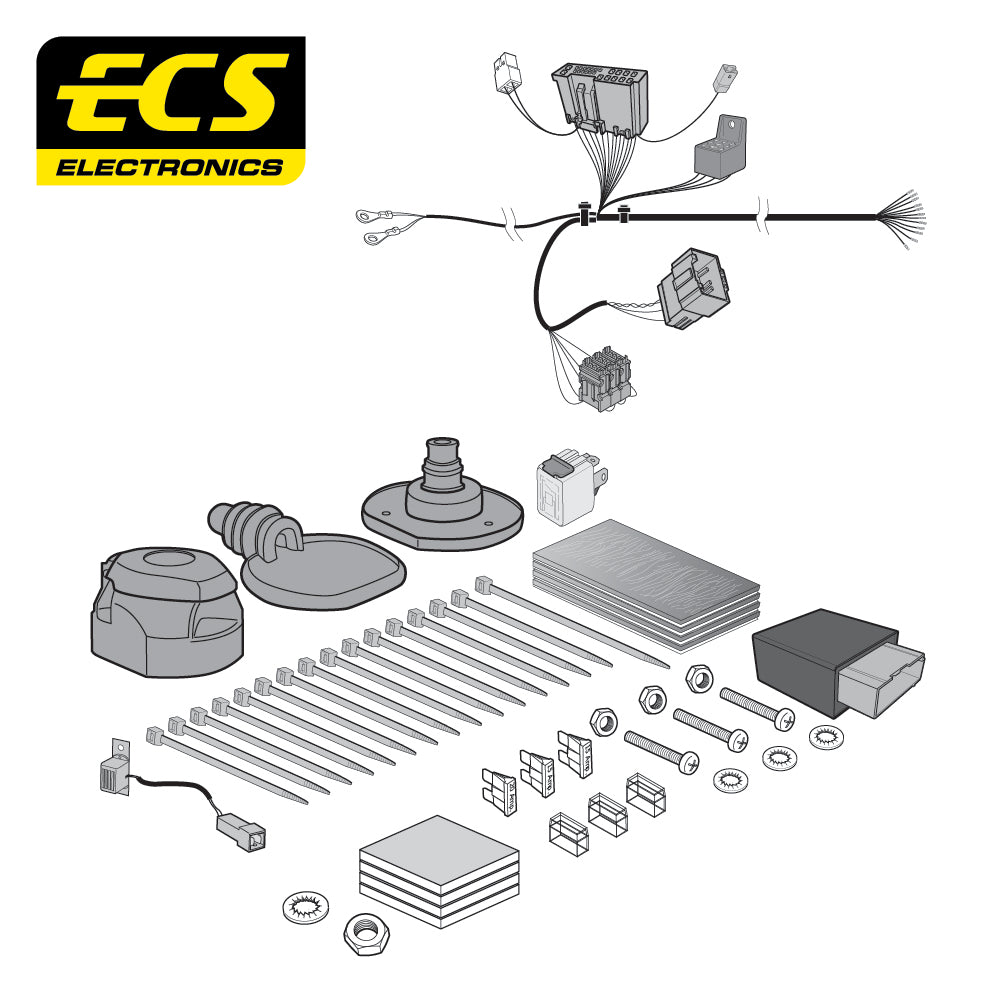 ECS 13 Pin Car Specific Towbar Wiring For Kia Niro EV/Hybrid/Plugin 2022-Onwards