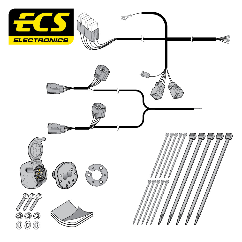 7 Pin Car Specific Wiring Harness For Land Range Rover Sport SUV 2005 To 09