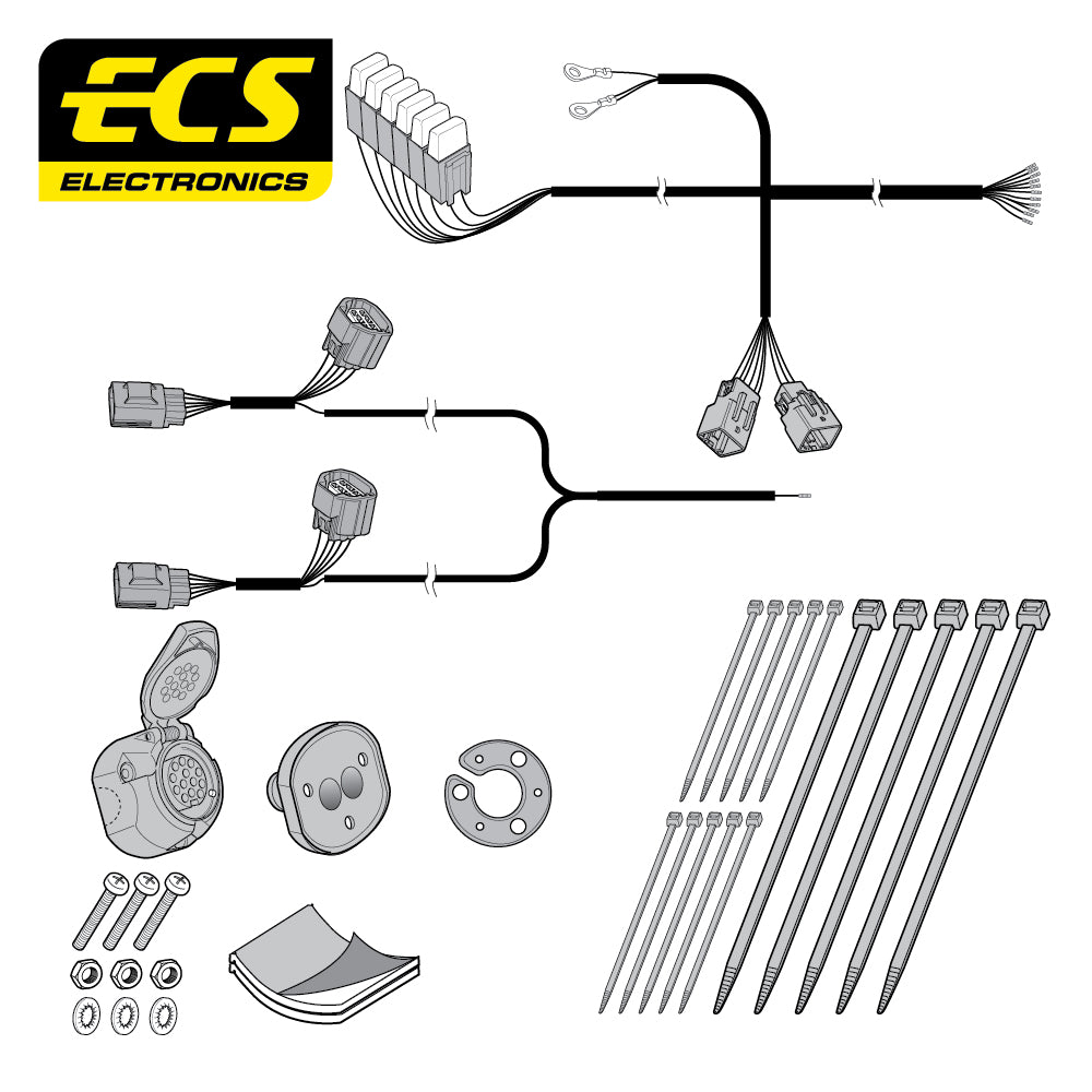 13 Pin Car Specific Wiring For Land Range Rover Sport SUV 2005 To 09