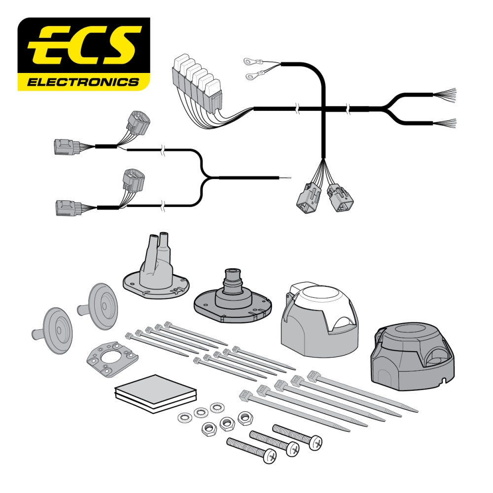 ECS 7 Pin Car Towbar Electrics Wiring For Land Rover Discovery 3 SUV 2004-2009