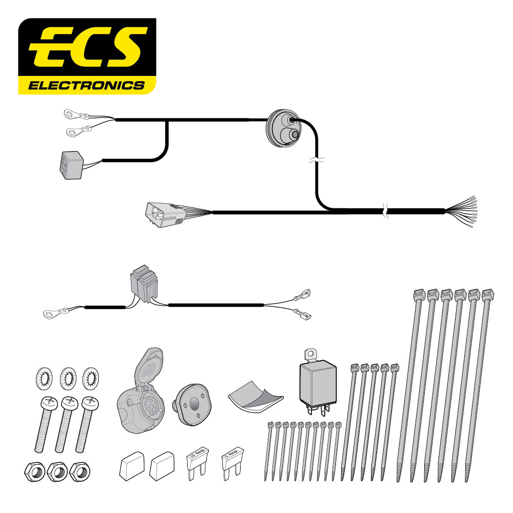 13 Pin Car Specific Wiring For Land Rover Defender SUV 4x4 1999 To 20