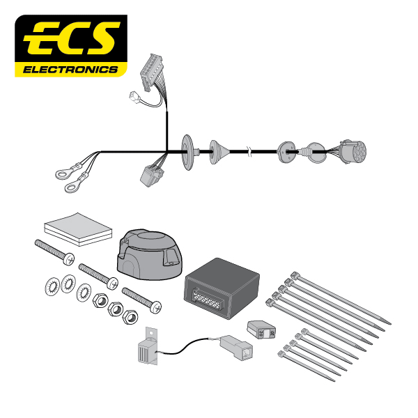 ECS 13 pin Car Specific Wiring Harness For Jaguar I-Pace 2021-Onward