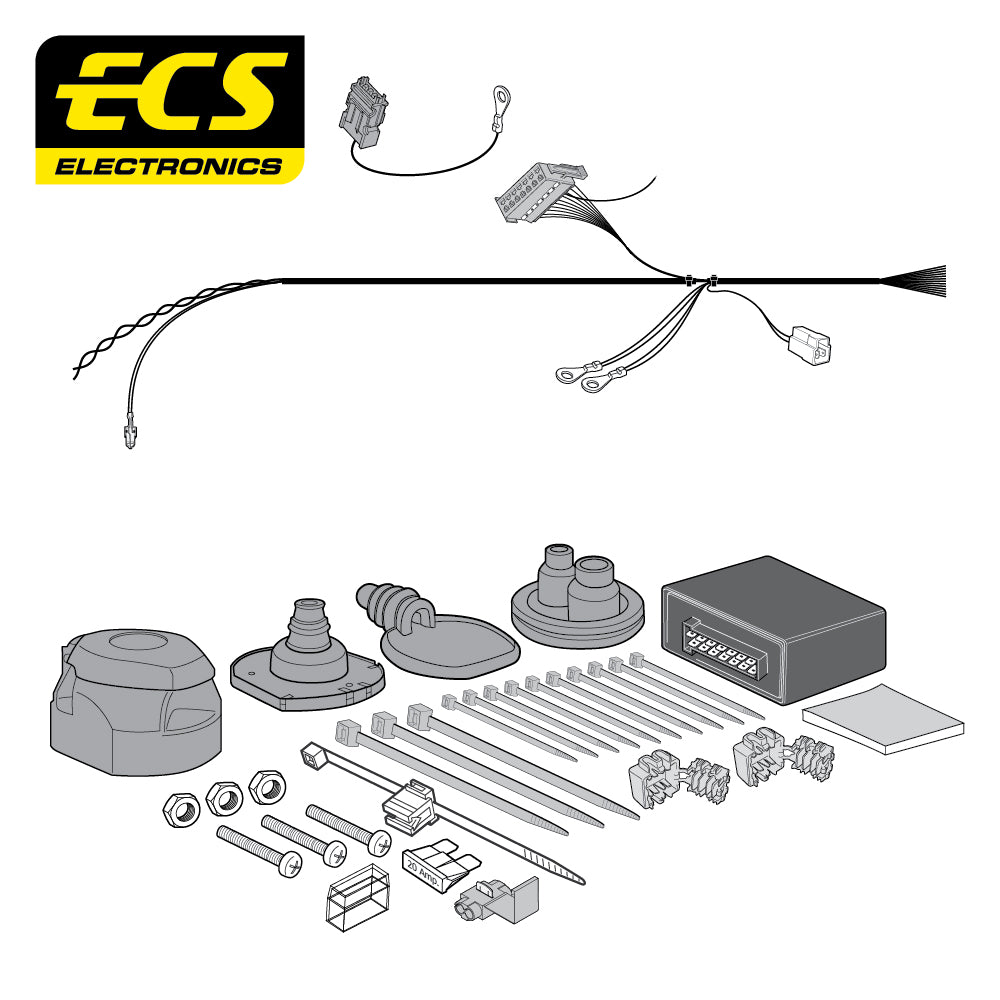 13 Pin Car Specific Wiring For Mercedes B Class 5 Door Hatch 2012 To 2019