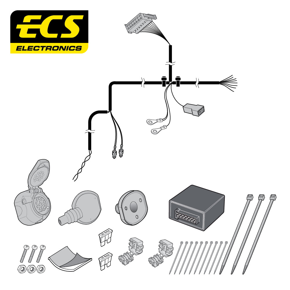 13 Pin Car Specific Wiring Harness For Mercedes M Class SUV 2011 To 2015